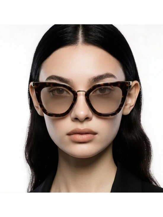 New Authentic Prada PR53S 2AU-3D0 – Havana Brown Gradient Cat-Eye Sunglasses main image 8